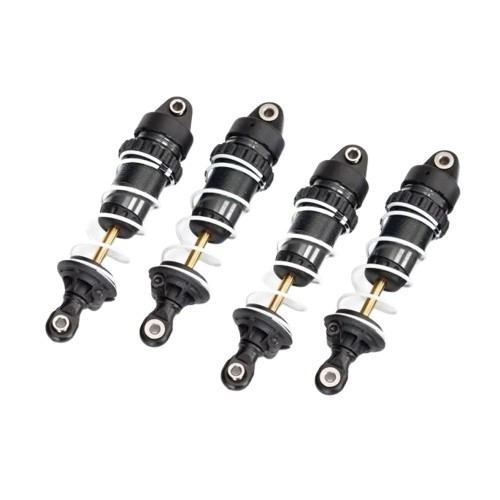 Traxxas shocks, GTR Long, Gray-Anodized, PTFE-Coated Bodies With TiN Shafts (Assembled With Springs) (4) (TRX-10765-GRAY)