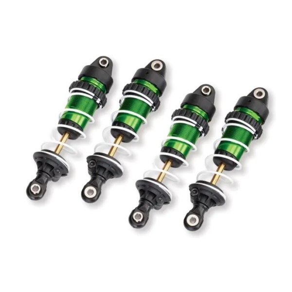 Traxxas Shocks, GTR Long, Green-Anodized, PTFE-Coated Bodies With TiN Shafts (Assembled With Springs) (4) (TRX-10765-GRN)