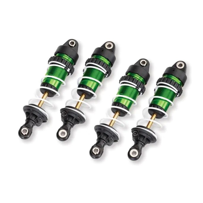 Traxxas Shocks, GTR Long, Green-Anodized, PTFE-Coated Bodies With TiN Shafts (Assembled With Springs) (4) (TRX-10765-GRN)