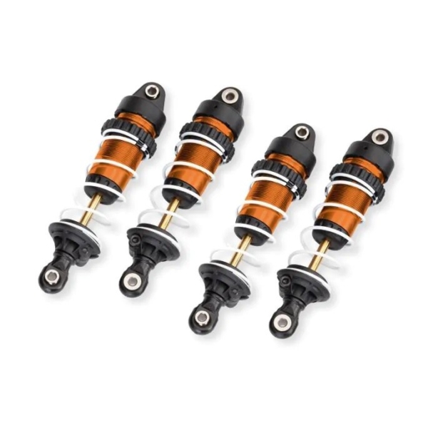 Traxxas Shocks, GTR Long, Orange-Anodized, PTFE-Coated Bodies With TiN Shafts (Assembled With Springs) (4) (TRX-10765-ORNG)