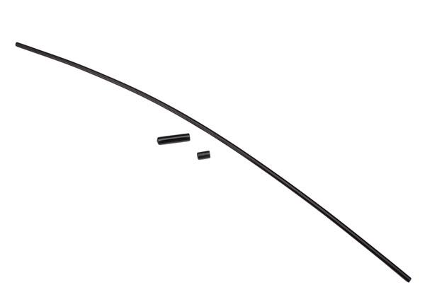 Traxxas - Antenna, tube, black (1)/ vinyl antenna cap (1)/ wire retainer (1) (TRX-1726A)