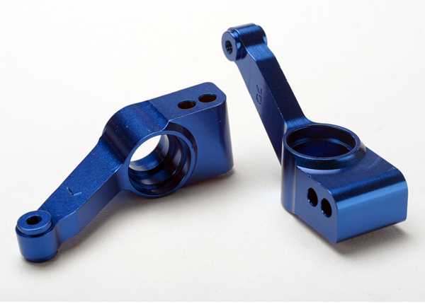 Carriers, stub axle (blue-anodized 6061-t6 aluminum) (rear) (2) (TRX-1952X)