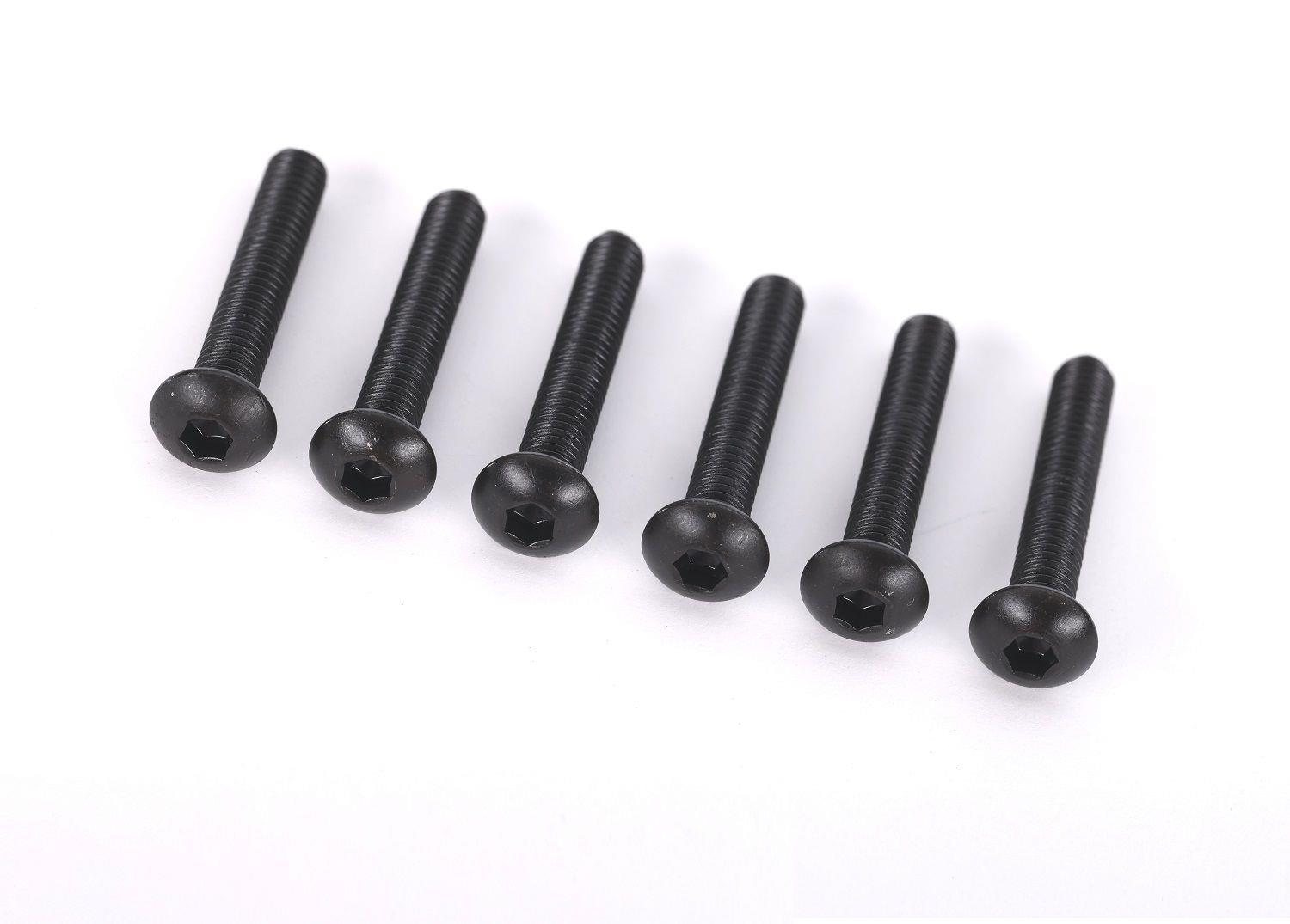 Traxxas - Screws, 4x24mm button-head machine (hex drive) (6) (TRX-2455)