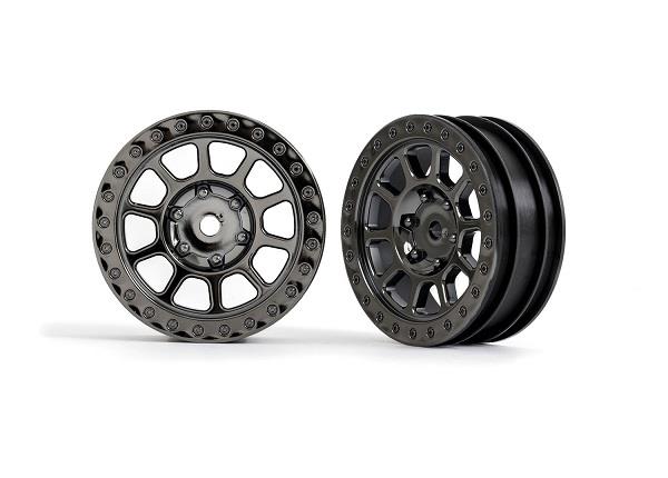 Traxxas - Wheels, 2.2' (black chrome) (2) (Bandit front) (TRX-2481A)