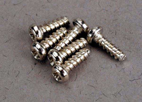 Traxxas - Screws, 2x6mm roundhead self-tapping (6) (TRX-2674)