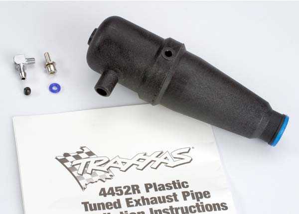 Tuned pipe, assembled (n. rustler, n. 4-tec, n. sport style) (trx 2.5, 2.5r) (replaces 4452)