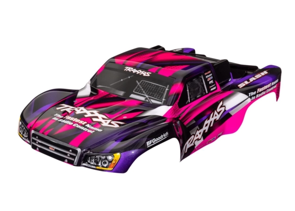 Traxxas - Body, Slash 2WD (Also fits Slash VXL & Slash 4x4), Pink & Purple (Painted, decals Applied) (TRX-5851P)