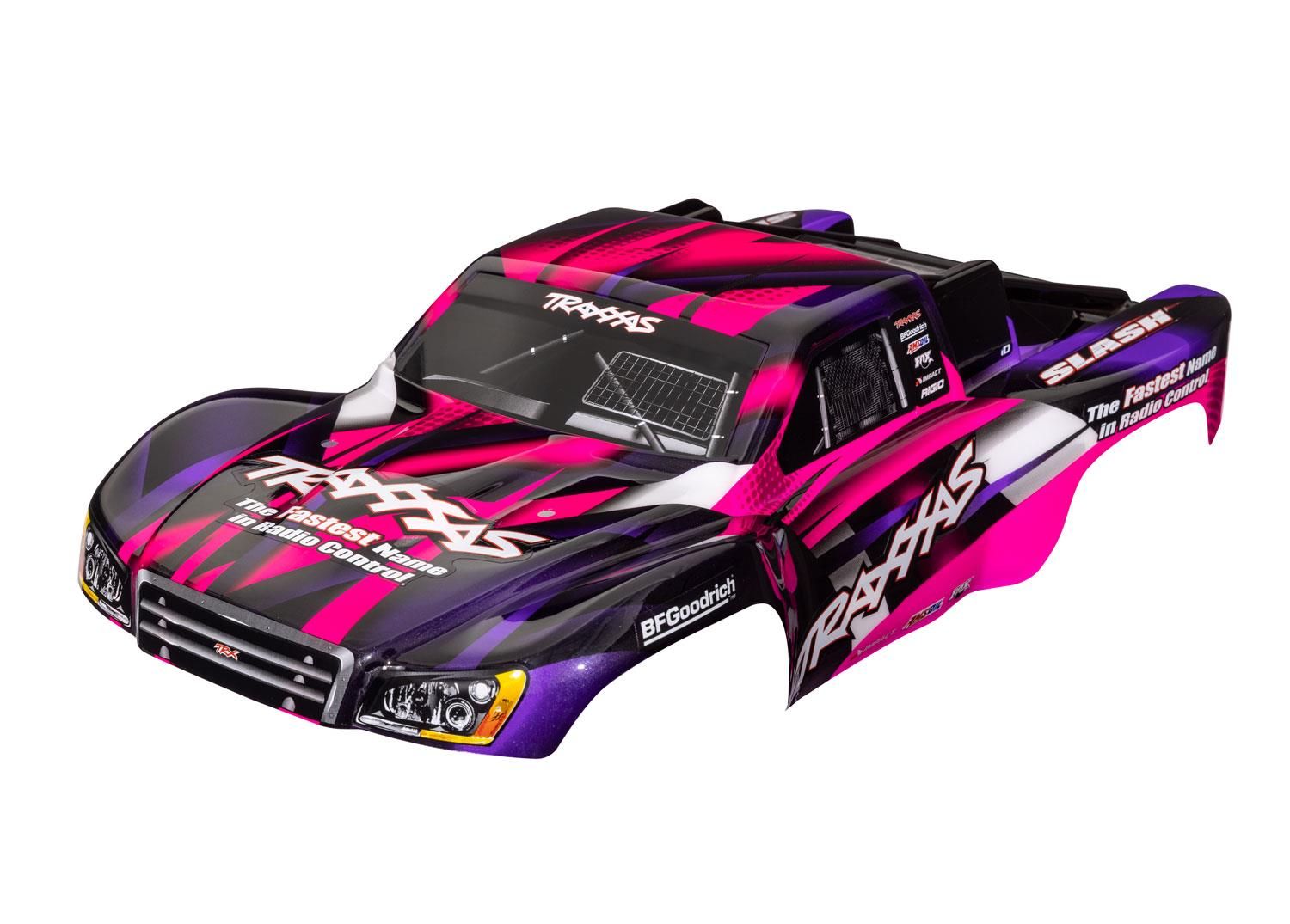 Traxxas - Body, Slash 2WD (Also fits Slash VXL & Slash 4x4), Pink & Purple (Painted, decals Applied) (TRX-5851P)