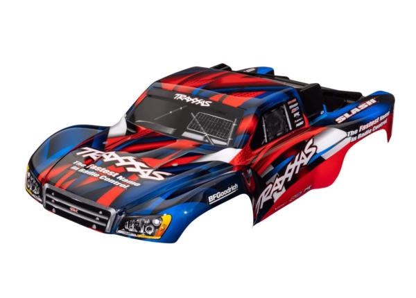 Traxxas - Body, Slash 2WD (Also fits Slash VXL & Slash 4x4), Red & Blue (Painted, decals Applied) (TRX-5851R)
