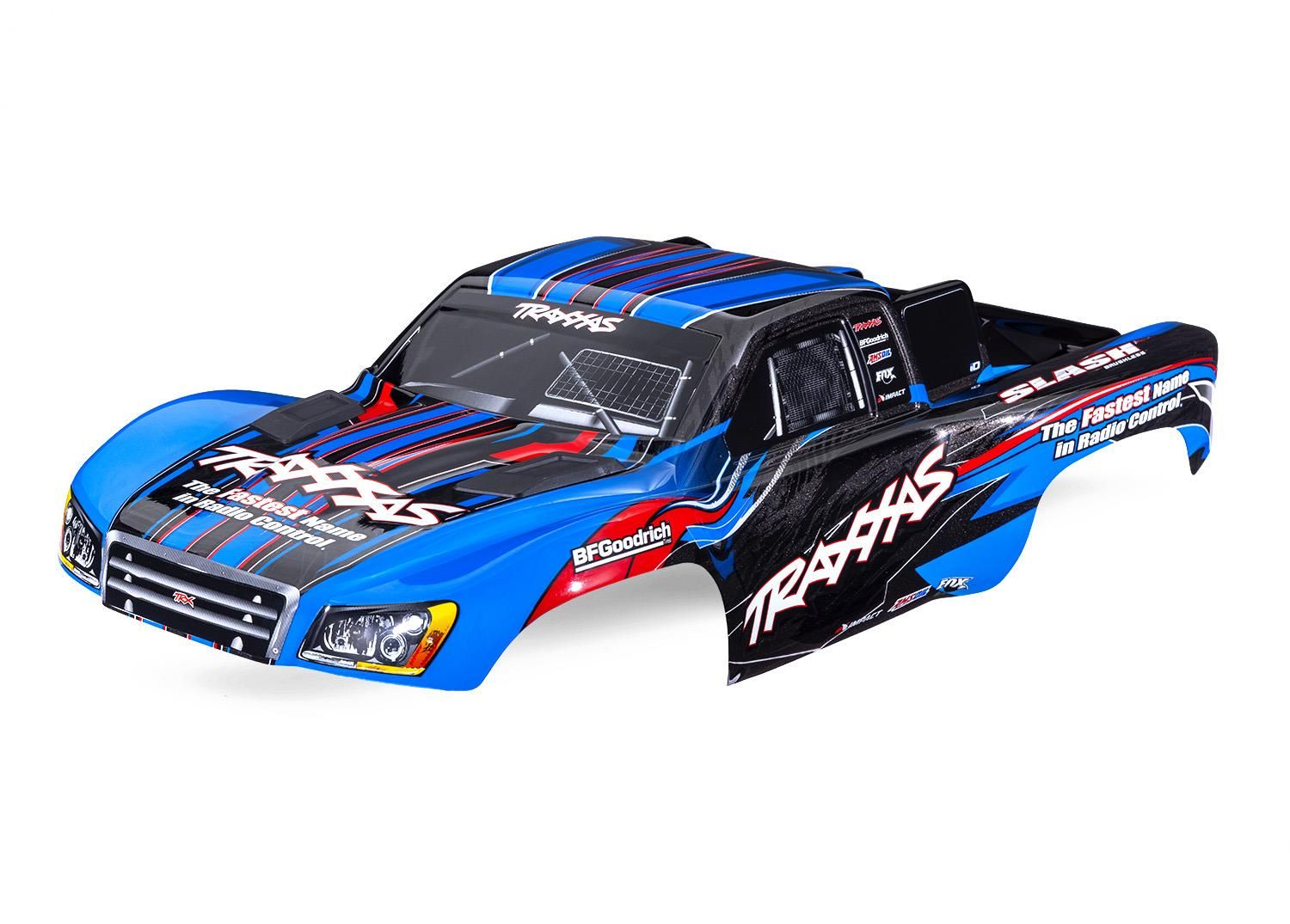 Traxxas - Body, Slash 2WD (also fits Slash VXL & Slash 4X4), blue (painted, decals applied) (Clipless) (TRX-5924-BLUE)