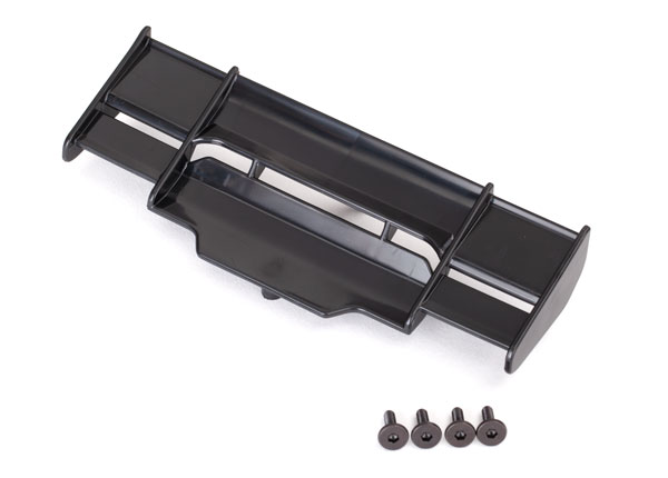 Wing, Rustler 4X4 (black)/ 3x8mm FCS (3) (TRX-6721)