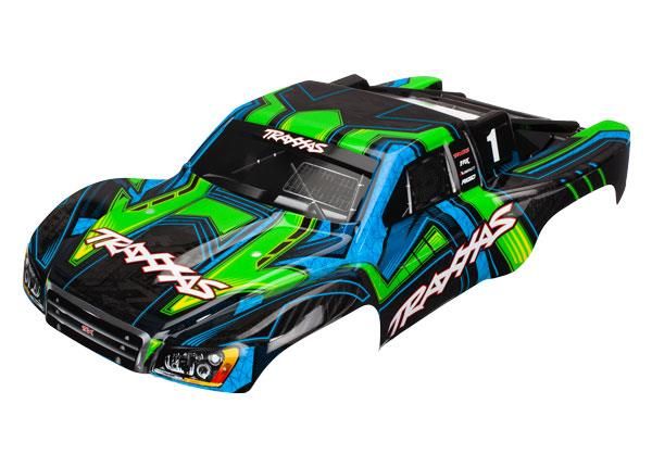 Traxxas - Body, Slash 4X4, green and blue (TRX-6844X)