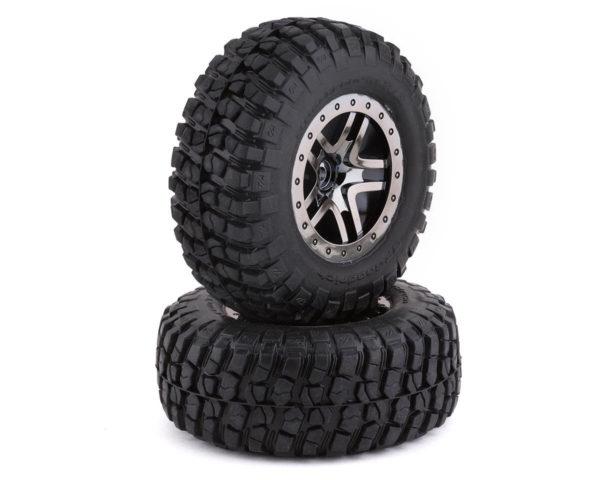 Traxxas - BF Goodrich Short Course Tyres on SS Black-chrome Wheels (TRX-6873T)