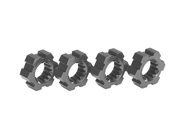 Traxxas - Wheel hubs, hex, aluminum (gray-anodized) (4) (TRX-7756-GRAY)
