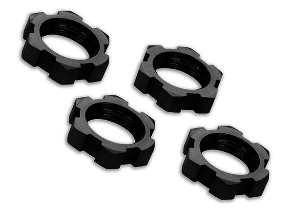 Traxxas - Wheel nuts, splined, 17mm, serrated (gray-anodized) (4) (TRX-7758-GRAY)