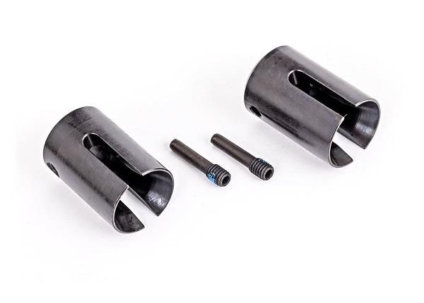 Traxxas - Drive cup, steel, extreme heavy duty (2)/ 4x17mm screw pins, heavy duty (2) (TRX-8652X)