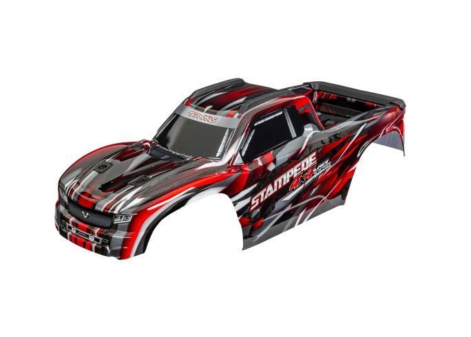 Traxxas - Body, Stampede 4X4 VXL, red (painted, decals applied) (clipless) (TRX-9014-RED)