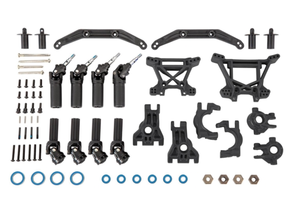 Traxxas - Outer Driveline & Suspension Upgrade Kit, extreme heavy duty, black (TRX-9080)