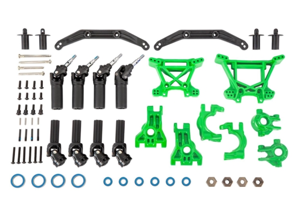 Traxxas - Outer Driveline & Suspension Upgrade Kit, extreme heavy duty, green (TRX-9080G)