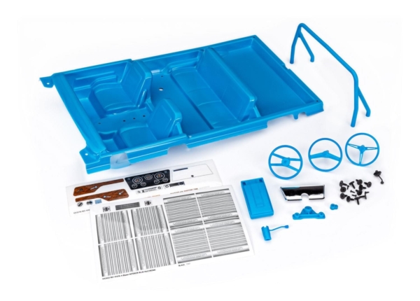 Traxxas - Interior, Chevrolet Blazer (1969 -1972) (blue) (fits #9111 and 9112 bodies) (TRX-9114-BLUE)