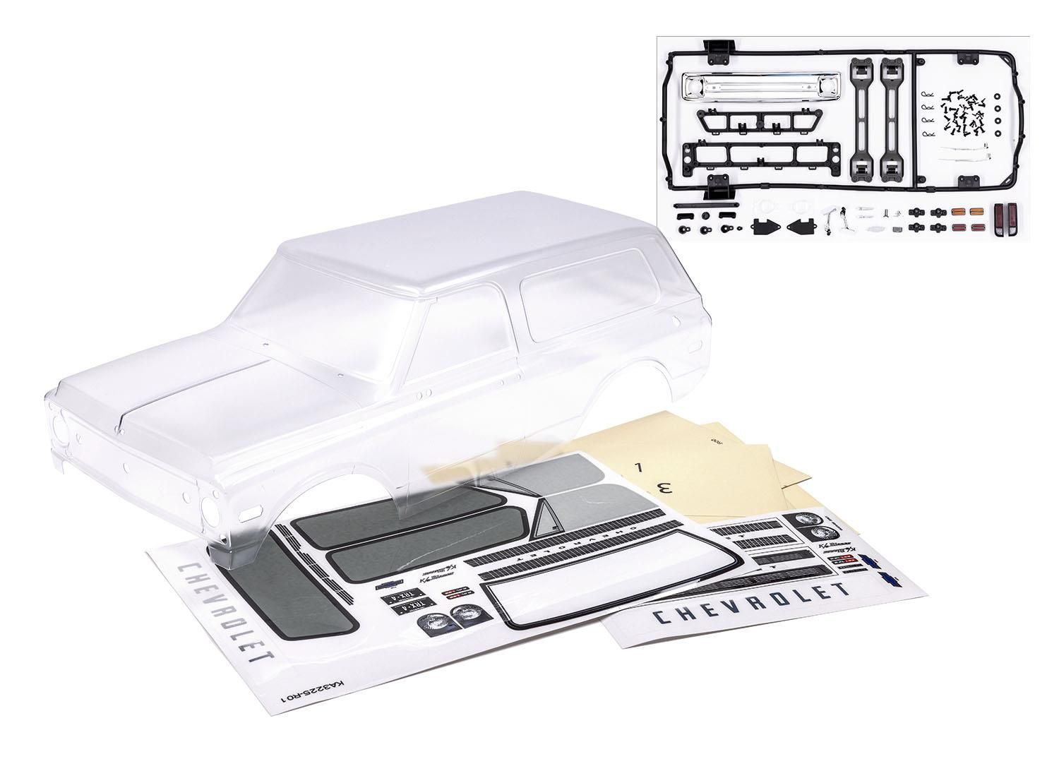 Traxxas - Body, Chevrolet Blazer (1969) (clear, requires painting) (TRX-9131)