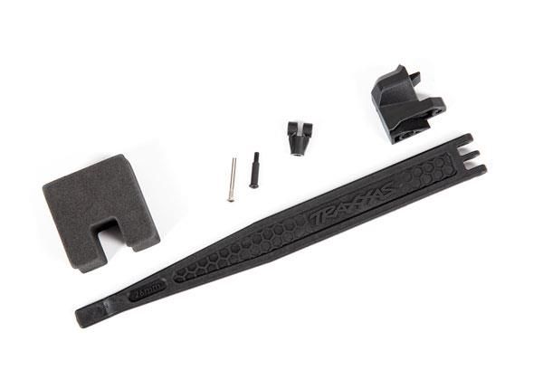 Traxxas Battery hold-down/ battery clip/ hold-down post/ screw pin/ pivot post screw/ foam spacer (for 300mm wheelbase) (TRX-9324)