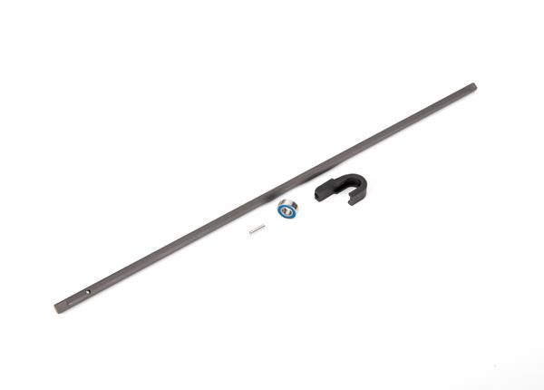 Traxxas Driveshaft, center, steel (278mm)/ pin/ support, center driveshaft/ 5x11x4 bearing (TRX-9356)