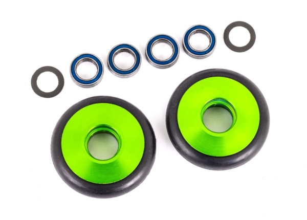 Traxxas - Wheels, wheelie bar, 6061-T6 aluminum (green-anodized) (TRX-9461G)
