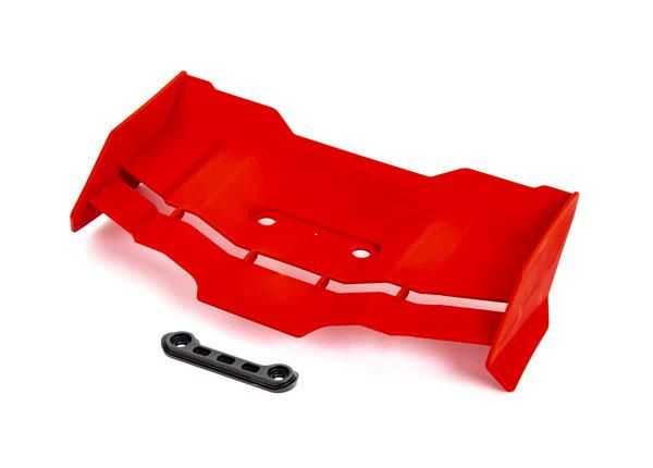 Traxxas - Wing/ wing washer (red) (TRX-9517R)