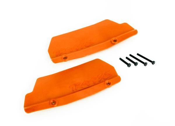 Traxxas - Mud guards, rear, orange, (left and right)/ 3x15 CCS (2)/ 3x25 CCS (2) (TRX-9519T)