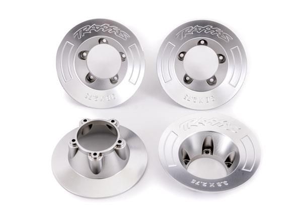 Traxxas - Wheel covers, satin chrome (4) (fits #9572 wheels) (TRX-9568X)