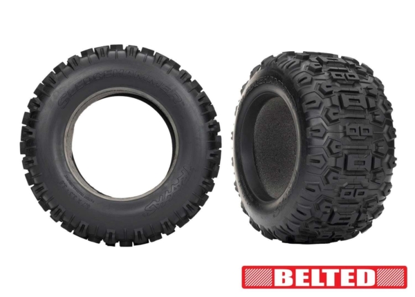Traxxas - Tires, Sledgehammer (belted) (2)/ foam inserts (2) (TRX-9571)