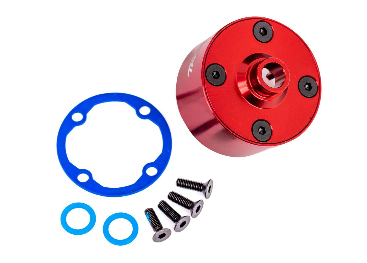 Traxxas - Carrier, differential (aluminum, red-anodized) (TRX-9581R)