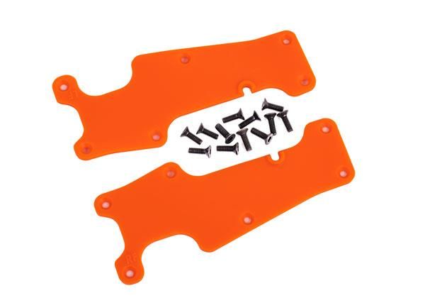 Traxxas - Suspension arm covers, orange, front (left and right)/ 2.5x8 CCS (12) (TRX-9633T)