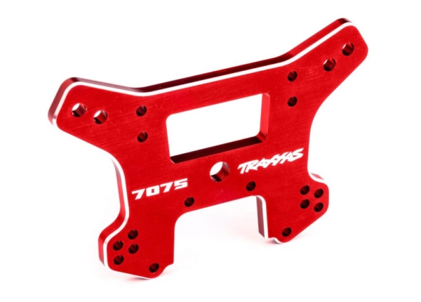 Traxxas - Shock tower, front, 7075-T6 aluminum (red-anodized) (TRX-9639R)