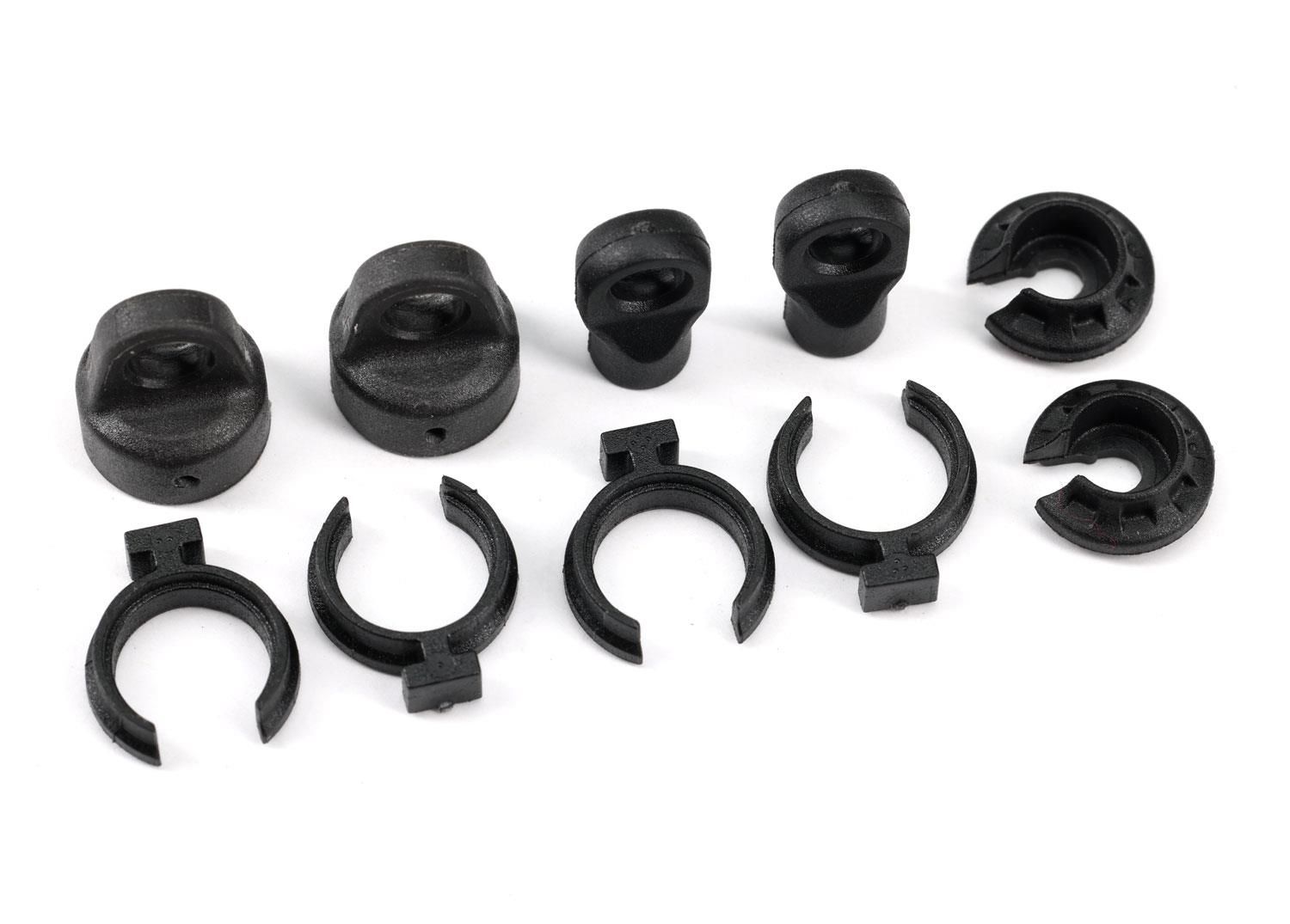 Traxxas - Shock cap (2)/ spring perch (2)/ rod end (2)/ spring preload spacer (4) (TRX-9762A)