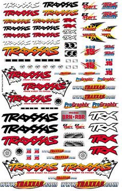 Official Team Traxxas racing decal set (flag logo/ 6-color)
