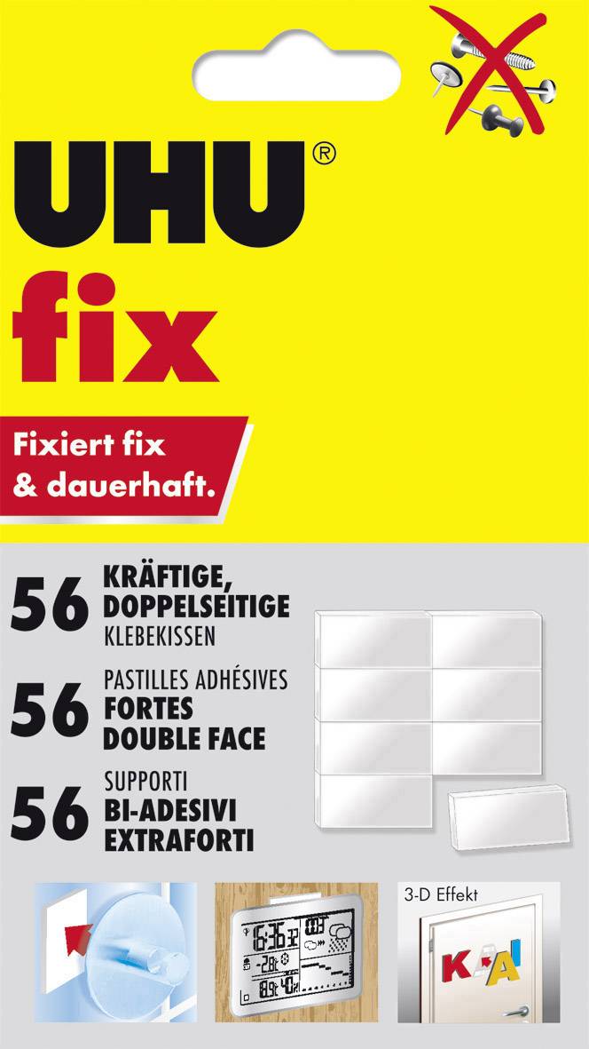 UHU Fix - 56 st - dubbelzijdige klevende schuimpads - Strong