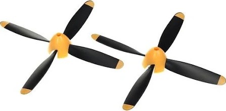 Volantex - 4-Blade Propeller Full Set 761-05 (V-P7610509X2)