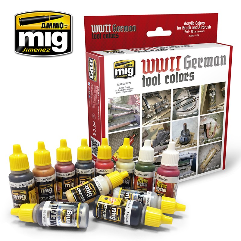 MIG Acrylic WWII German Tool Colors Set 17ml