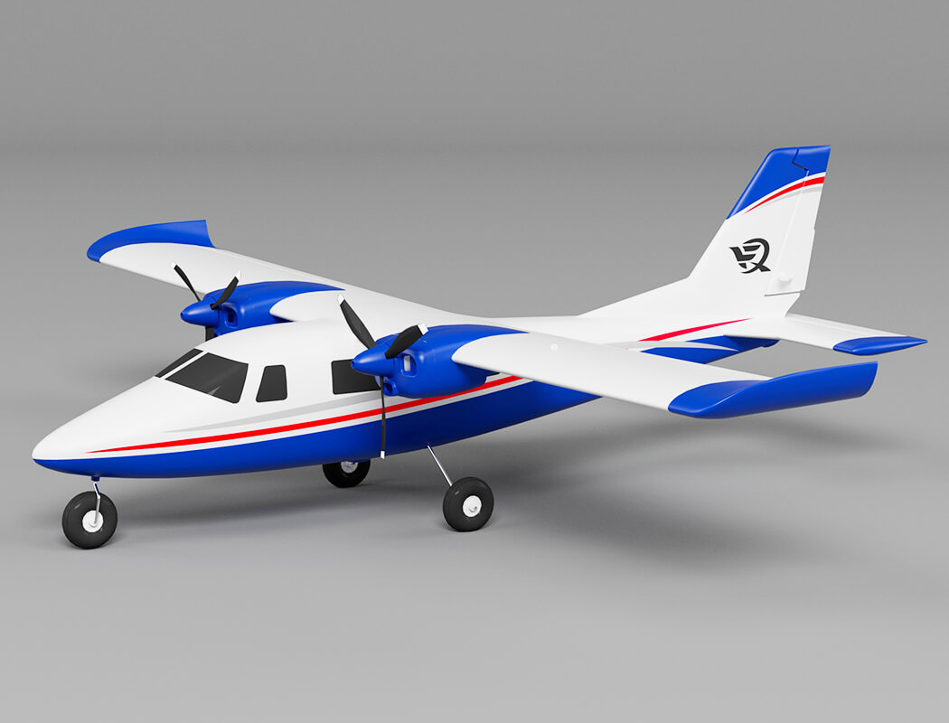 XFLY P68 Twin 850MM Wingspan ARTF - Blauw
