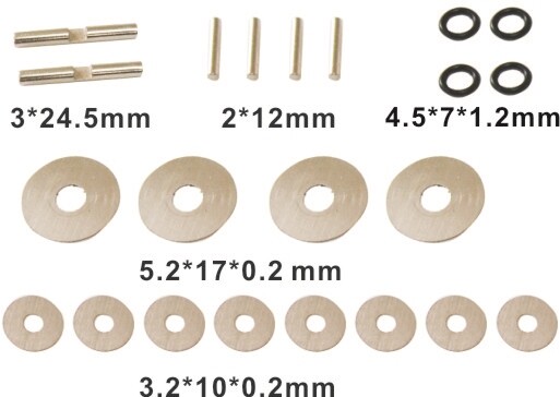 Diff. Pins+Washers+O-Rings (YEL17023)