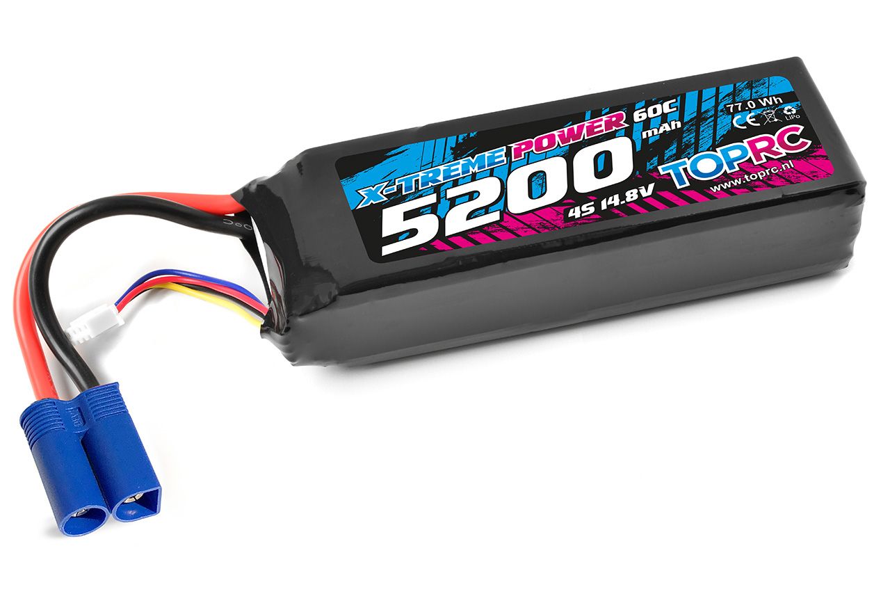 TRC Lipo 60c 14,8 Volt 5200mah Met EC5 stekker
